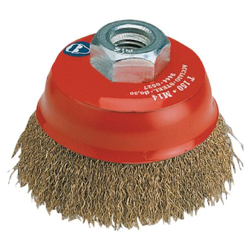 Brosse coupe acier laitonné ondulé SCID - Diamètre 65 mm