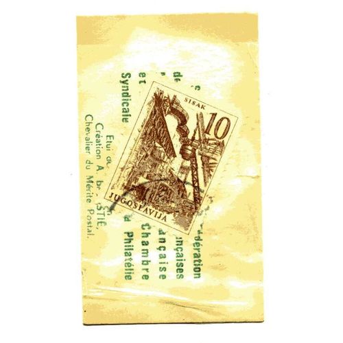 Timbre De  Yougoslavie  ( Timbre Et Pochette DOrigine) Dans Pochette Publicitaire Des Années 60 "Café San Rivo" 