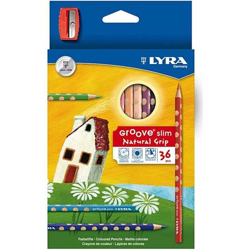 Crayons De Couleur Groove Slim Ergonomique 36 Pièces - Lyra
