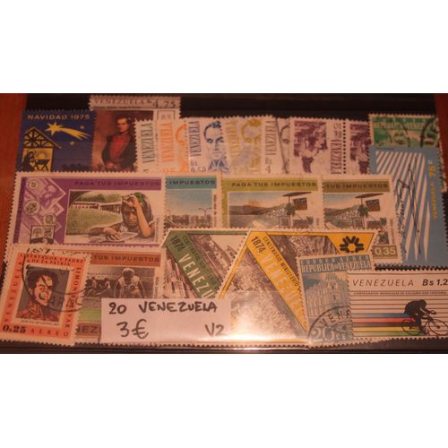 Lot De 20 Timbres Venezuela
