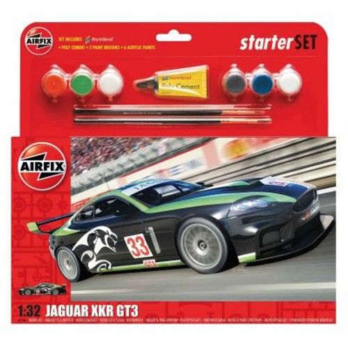 Maquette Voiture De Course : Jaguar Xkrgt : Starter Set : 1:32-Airfix