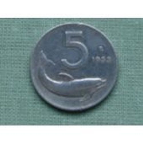 5 Lires Italie 1953 Lettre R