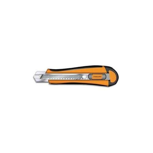 Fiskars Cutter Professionnel - Lame 18mm - Bouton De Déblocage - Matière Anti-Glisse - Rail Métallique