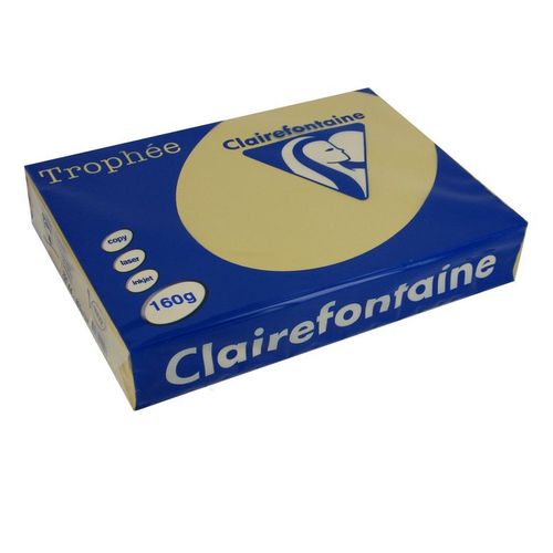 Clairefontaine Lot de 4 Ramettes 250 Feuilles Papier 160g A4 210x297 mm Certifié FSC  CARAMEL