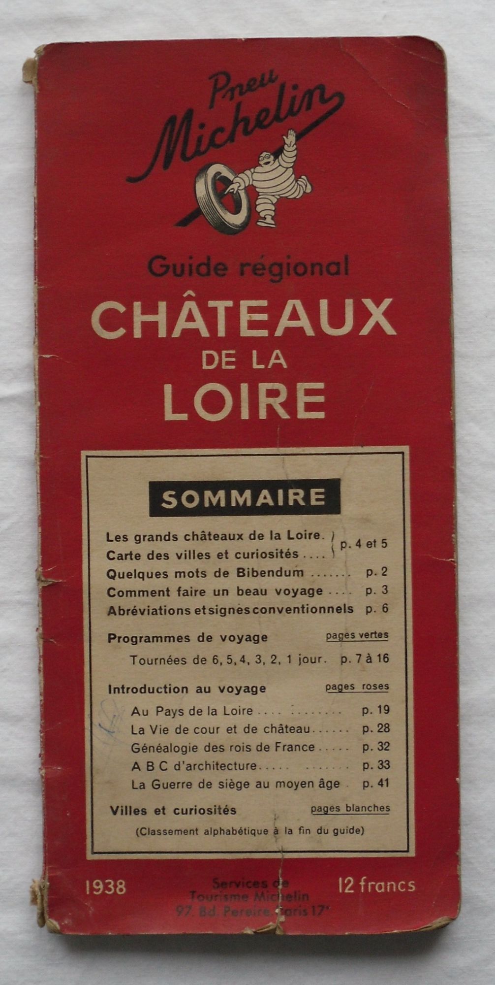 Guide Regional Chateaux De La Loire 1938 Rakuten