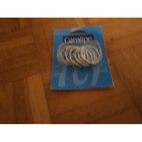 Anneaux 10 Tringles A Rideaux En Metal Argente Neufs