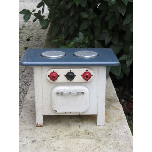 Ancien Jouet Métal Tôle, Cuisinière Enfant - 1950