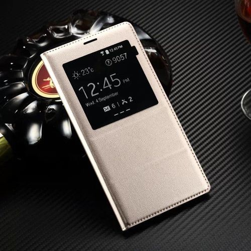 Etui Coque Or Gold Case Etui À Rabat Samsung Galaxy Note 4 Leather Design Hot