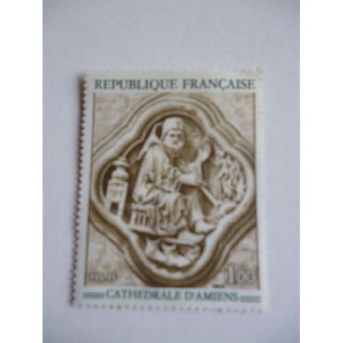 Timbre "France 1969 :Cathédrale D'amiens".