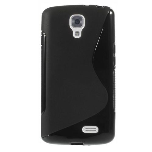 Coque Silicone S Line Minigel Noire Bi-Matières Pour Lg F70