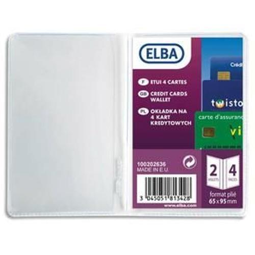 Elba Etuis Pour 4 Cartes De Crédit, 6,5 X 19,5 Cm, Pvc 30/100eme