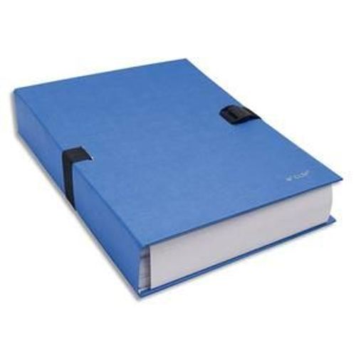 Exacompta Chemise Extensible 223500 , Recouverte De Papier Contrecollé Bleu