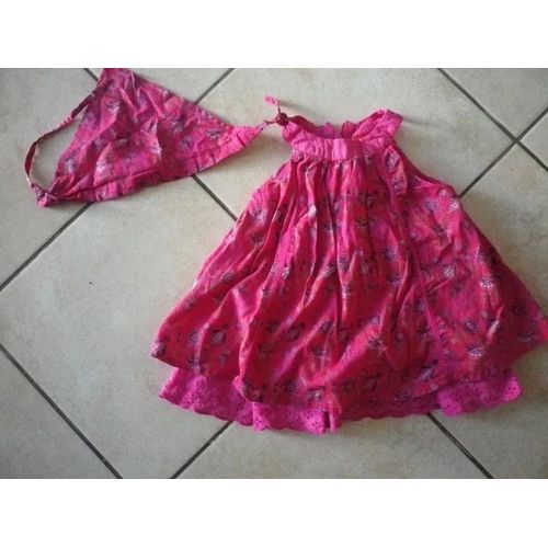 De Couleur Rose. Tres Mimi Avec Son Petit Fichu Assorti. Legere Et Agreable A Porter. 6 Mois