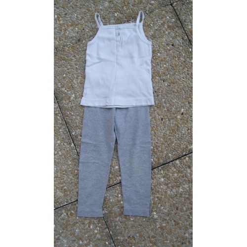 Ensemble Petit Bateau Caleçon Débardeur Gris 3 Ans