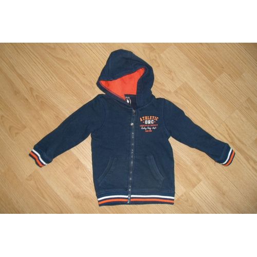 Gilet À Capuche Orchestra Marine, Orange 23 Mois