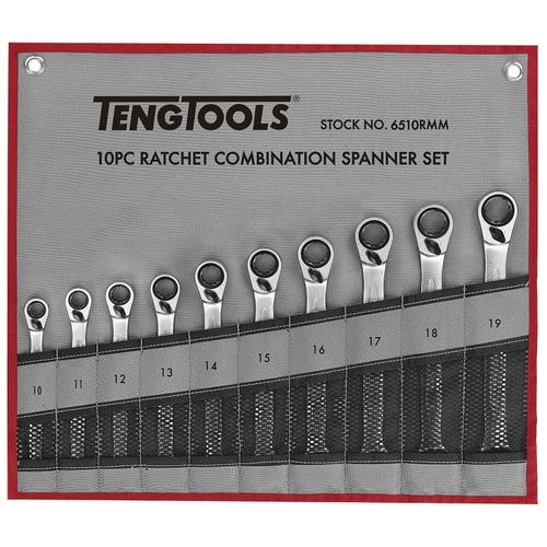 Jeu de 10 clés mixtes racagnac de 10 à 19 mm Teng Tools 6510RMM