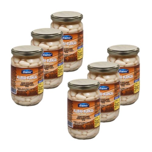 Lot 6x Haricot Blanc Naturel - Pot 290g