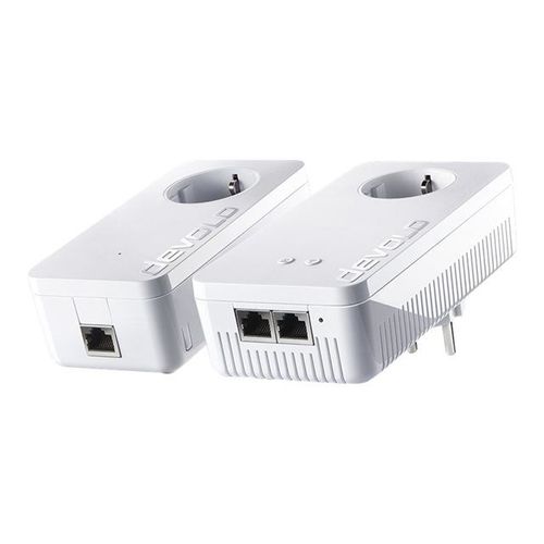 devolo dLAN 1200+ WiFi ac Starter Kit - Adaptateur CPL - GigE, HomePlug AV (HPAV) - 802.11a/b/g/n/ac - Bi-bande - Branchement mural