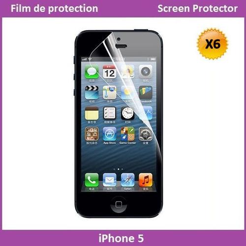 Lot 6 Film De Protection Vitre Tactile Ecran Lcd Transparent Pour Iphone 5 5s 5c