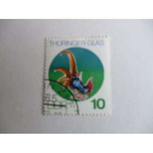 Timbre "Ddr:Allemagne De L'est 1985 :Cristallerie De Thuringe".