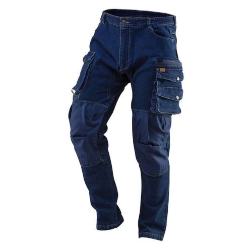 Pantalon de travail type jeans, avec renforts aux genoux, modèle Denim, taille S/48, NEO