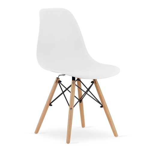 Chaise De Style Scandinave, Artool, Osaka, Pp, Bois, Blanc, 46x54x81 Cm