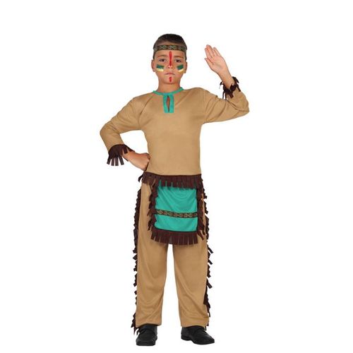 Déguisement Indien Bleu Garçon Taille 10/12 Ans
