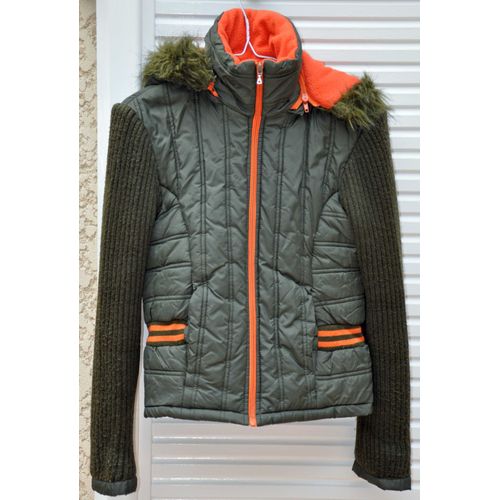 Blouson Kaki Et Orange
