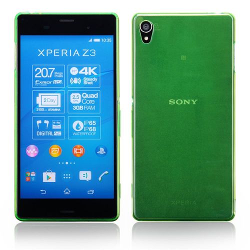 Coque Souple Ultra Fine Fitty Coloris Vert Translucide Pour Xperia Z3