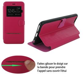 Etui Folio Pour Iphone 6 Plus Rabat Latéral Fushia Fermeture Magnétique