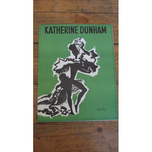 Ancien Programme Theatre Ballet Palais De Chaillot "Katherine Dunham",Couverture Illustrée Paul Colin,Ca 1950.