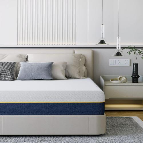 Wowttrelax Matelas 90x190 Hauter 20 Cm, Mousse Gel À Mémoire De Forme, 7 Zones De Soutien Latex, Haute Resilience Ultra Respirante, Hypoallergénique, Certifié Oeko-Tex