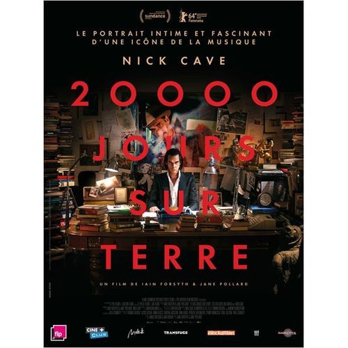 20 000 Jours Sur Terre - Affiche Originale De Cinéma - Format 40x60 Cm - Un Film De Iain Forsyth, Jane Pollard Avec Nick Cave, Susie Bick, Warren Ellis, Darian Leader - Année 2014 Vingt Mille / 20000 