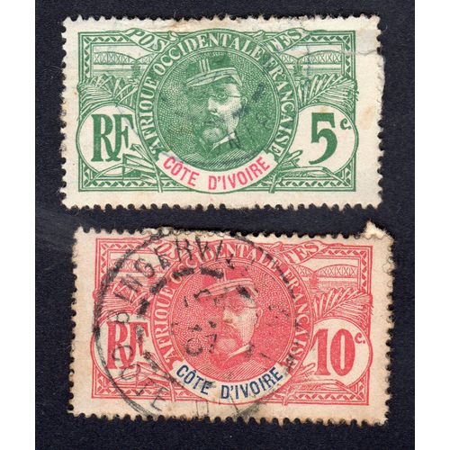 Timbre Côte D'ivoire 1906 N° 24 Et 25