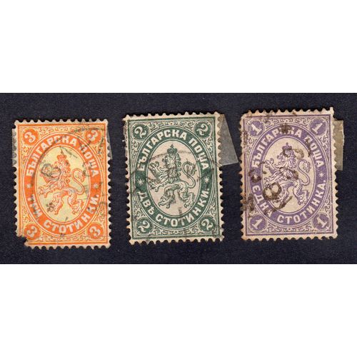 Timbre Bulgarie 1883 N° 12, 13 Et 14