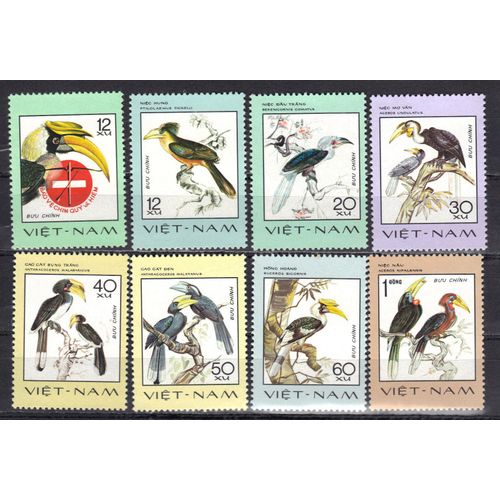 Vietnam 1977 : Protection Des Oiseaux Rares - Série Entière De 8 Timbres Neufs **