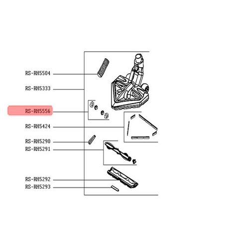 RS-RH5556. ROULETTES X 2 BROSSE ROWENTA