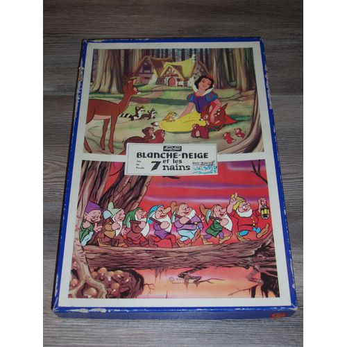 Ancien   Puzzle  Bois   Des Années  60  De  Blanche  Neige  