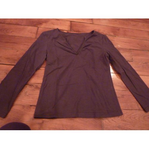 T-Shirt À Manches Longues - Tunique Marron Zara Taille S