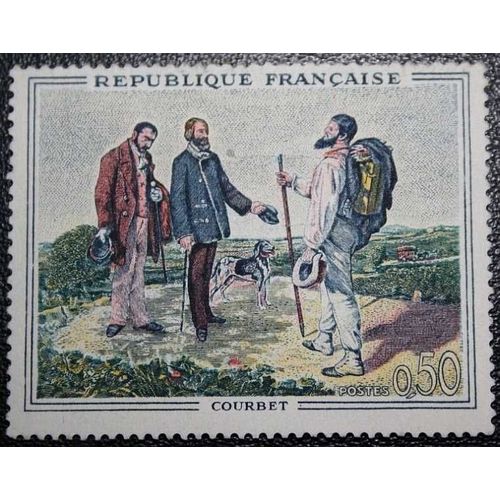 France 1962, Très Beau Timbre Neuf** Luxe Yvert 1363, Art - Tableau De Gustave Courbet (1819-1877), "Bonjour M. Courbet !" - 0.50 Fr.