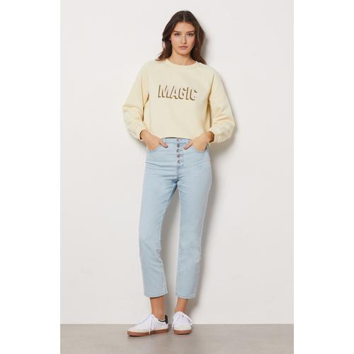 Sweat Court Imprimé 'magic' - Solito - L - Citron - Femme - Etam