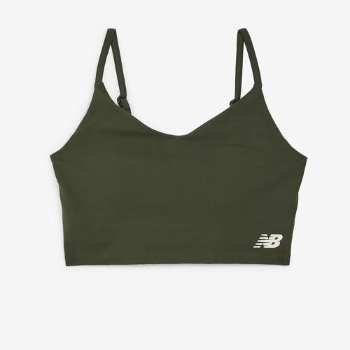 Top Crop Bra Small Logo Kaki