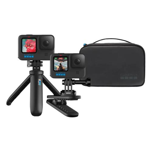 GoPro Travel Kit 2.0 - Kit d'accessoires de voyage pour GoPro - Perche Shorty, Clip magnétique et étui