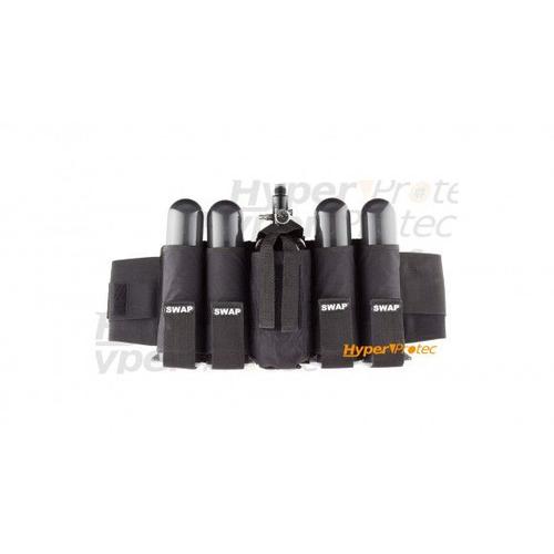 Harnais Pour 4 Pots Et Une Bouteille Paintball Swap Noir