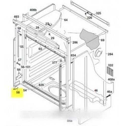 Support Gauche De Joint Pour Lave Vaisselle Rosieres