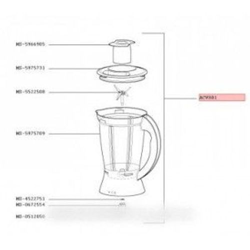 Bol Complet De Blender Moulinex