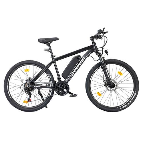 Touroll U1 29 Pouces Vélo Vtt Électrique Tout-Terrain Avec Moteur 250 W, Batterie Amovible 36v 13ah, Autonomie Maximale De 65km, Transmission Shimano 21 Vitesses, Frein À Disque Shimano 21 Vitesses