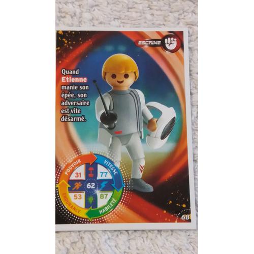 Carte Carrefour Playmobil 2021 - Le Monde Du Sport N°68 : Escrime