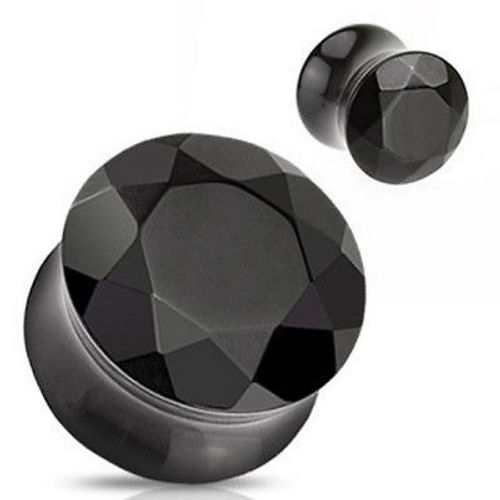 Piercing Plug/Écarteurs 1/2pouces - Agate Noire
