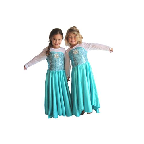 Robe Avec Superbe Traîne Blanche Elsa La Reine Des Neiges 